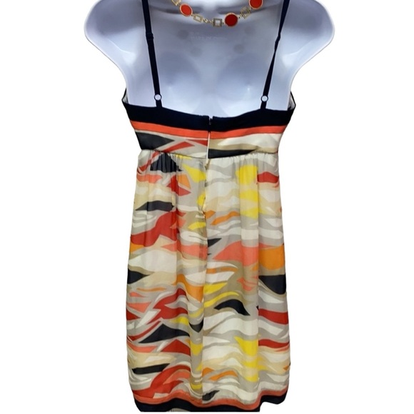 BCBG Cascading Front Silk Short Dress - Picture 3 of 4